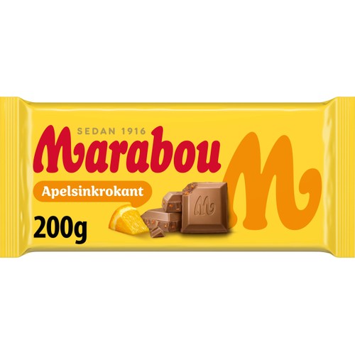 Mjölkchoklad Apelsinkrokant 200g Marabou
