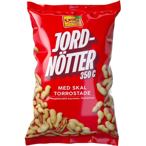 Jordnötter med skal Rostade 350g Exotic Snacks