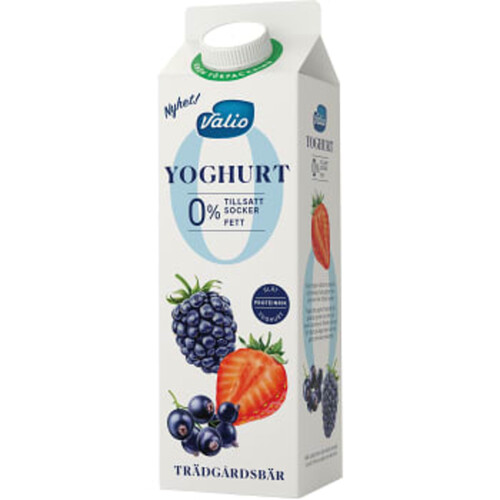 Yoghurt Trädgårdsbär 0% 1000g Valio