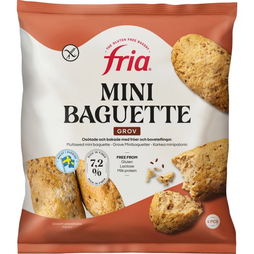 Minibaguett grov Glutenfri Mjölkfri Fryst 280g Fria