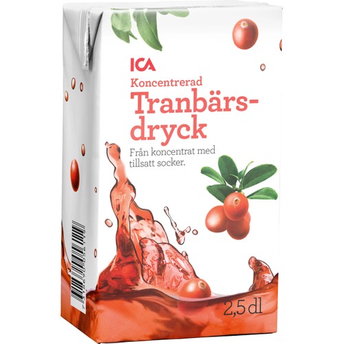 Tranbärsdryck Koncentrat 25cl ICA