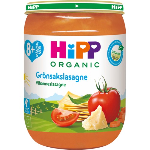 Grönsakslasagne Från 8m Eko 190g Hipp