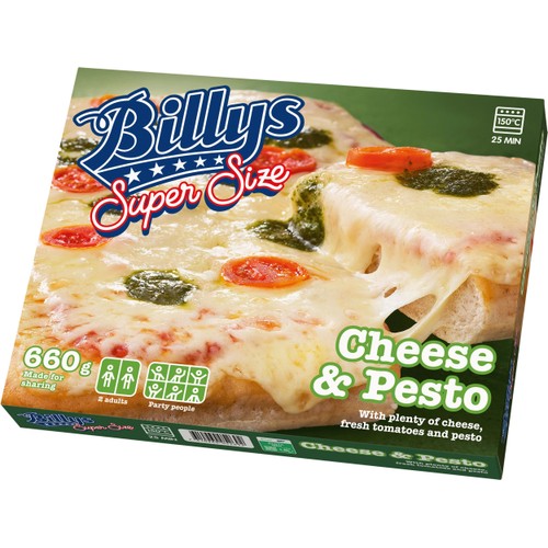Pan pizza Super size cheese´n pesto 660g Billys