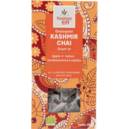 Te Svart Kashmir Chai 15-pack Eko 45g Forsman Tea