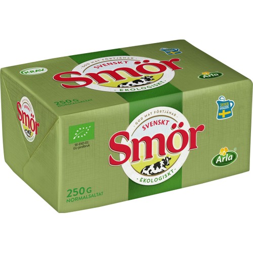Smör Normalsaltat Svenskt 82% Ekologisk 250g Arla