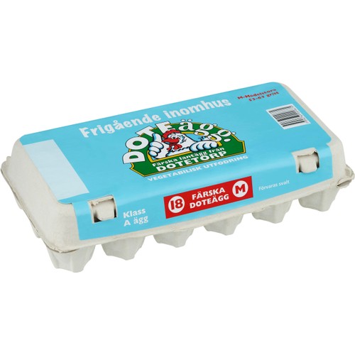 Ägg 18-pack Medelstora 954g Doteägg
