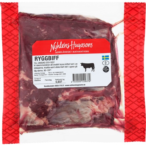 Ryggbiff i bit ca 1kg Nyhléns Hugosons