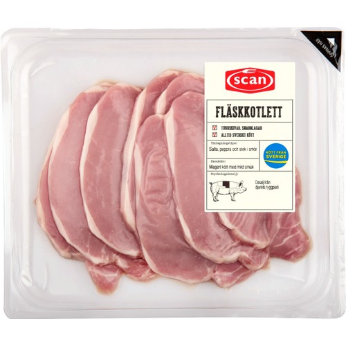 Kotlett Färsk Tunnskivad 500g Scan
