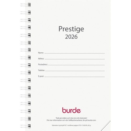 Refill Kalender Prestige 2026