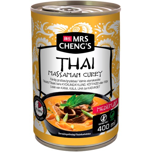 Grytbas Thai Massaman curry Medium 400ml Mrs Cheng's