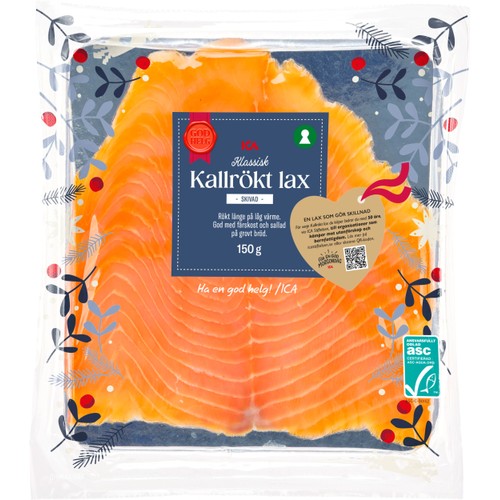 Lax Färsk Kallrökt 150g Miljömärkt ICA