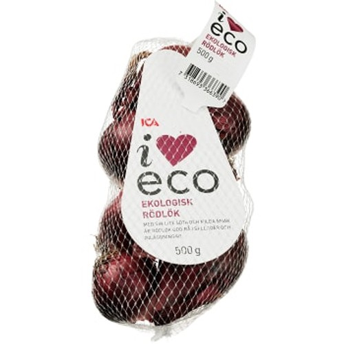 Röd lök i nät 500g ICA I love eco