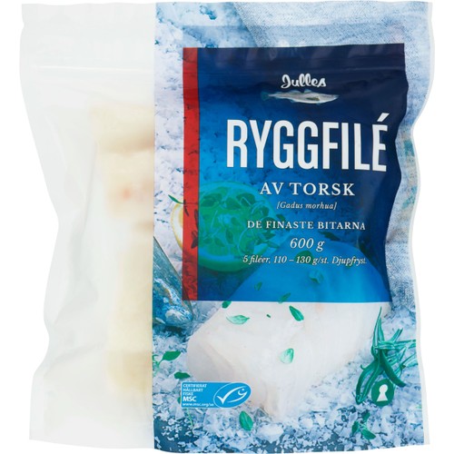 Torsk ryggfile 5-p 600g Julles