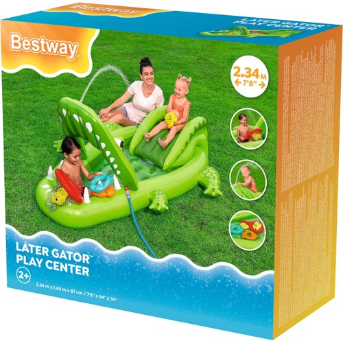 Lekset med rutschkana Alligator 2,34m Bestway