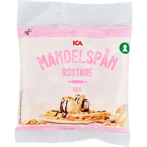 Rostade mandelspån 50g ICA