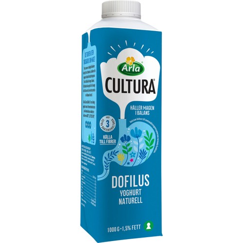 Yoghurt Dofilus Naturell 1,5% Laktosfri 1000g Arla Cultura®