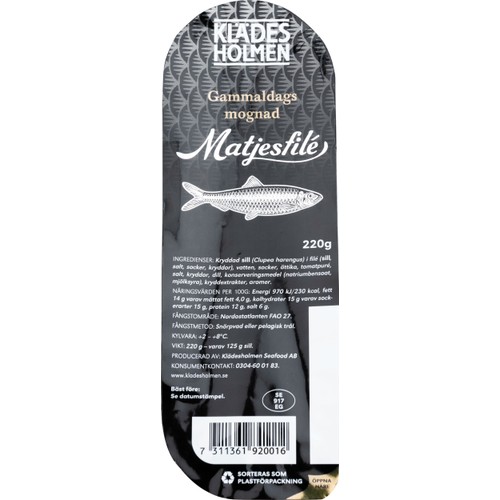 Matjesfilé gammeldags 220g Klädesholmen