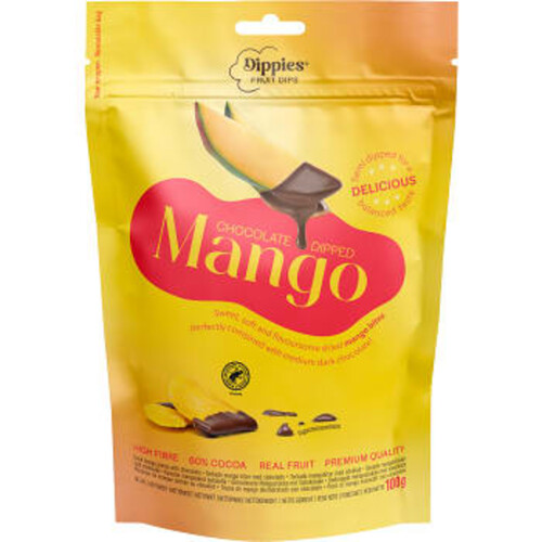 Chokladdoppad torkad frukt Mango Chocolate Dips Mango 100g Fruit Dips