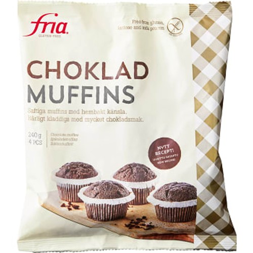 Chokladmuffins Glutenfri Laktosfri Fryst 240g Fria