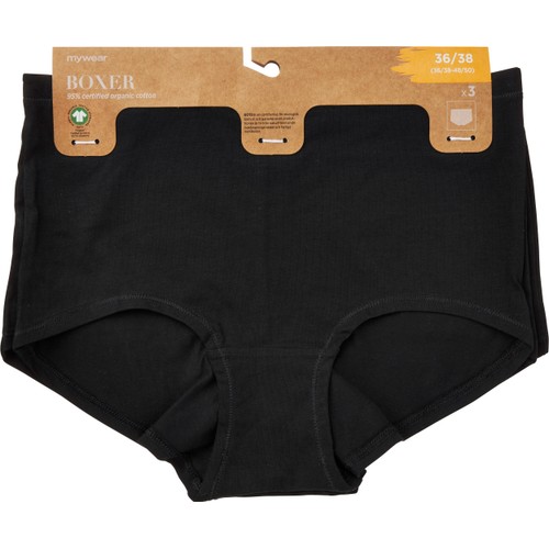 Boxer Annie 3p svart 48/50 ICA I love eco