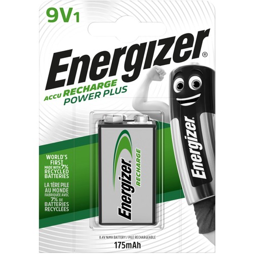 Batteri 9V Laddbart 1-p Energizer Power Plus