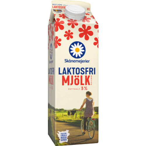 Mjölk Laktosfri 3% 1l Skånemejerier