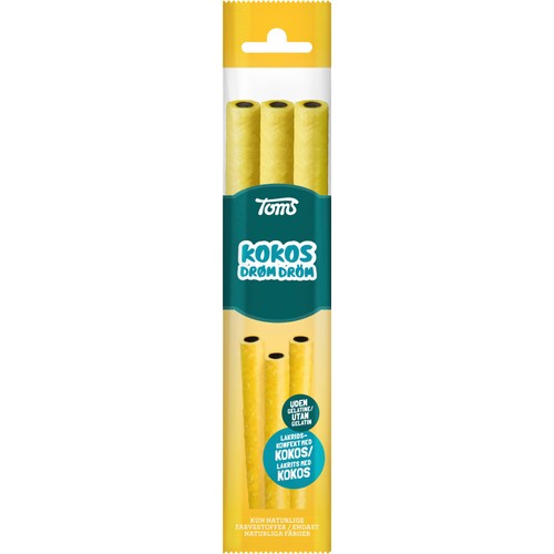Godisstång Kokosdröm 3-p 87g Toms