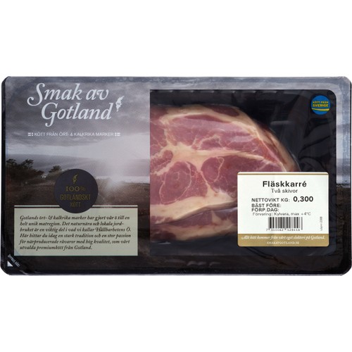 Fläskkarré Färsk Skivad 300g Smak av Gotland