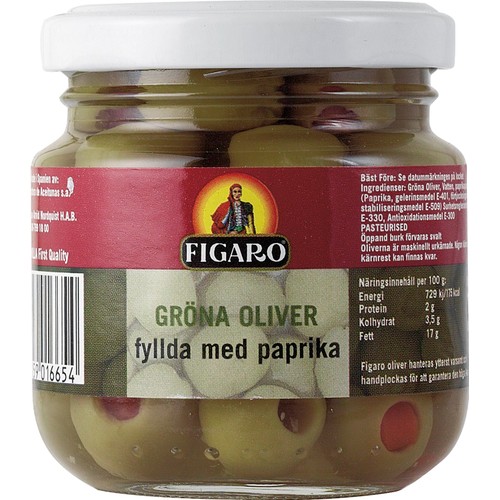 Oliver Gröna med Pimiento 140g Figaro
