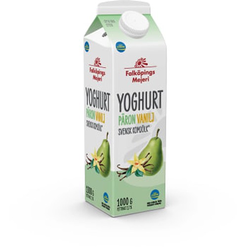 Yoghurt Päron Vanilj 1000g Falköpings Mejeri