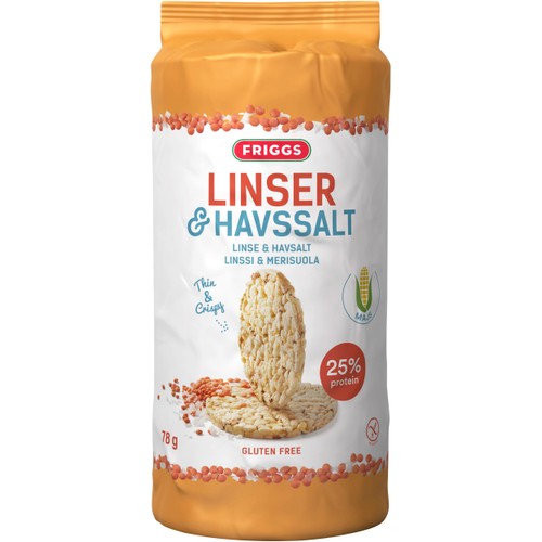 Linskakor Havssalt 78g Friggs