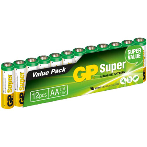 Batteri GP Super Alkaline 15A/S12 12-p Batteristen