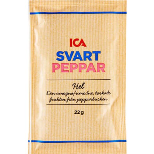 Svartpeppar Hel 22g ICA