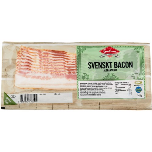 Bacon Skivad 140g Gudruns